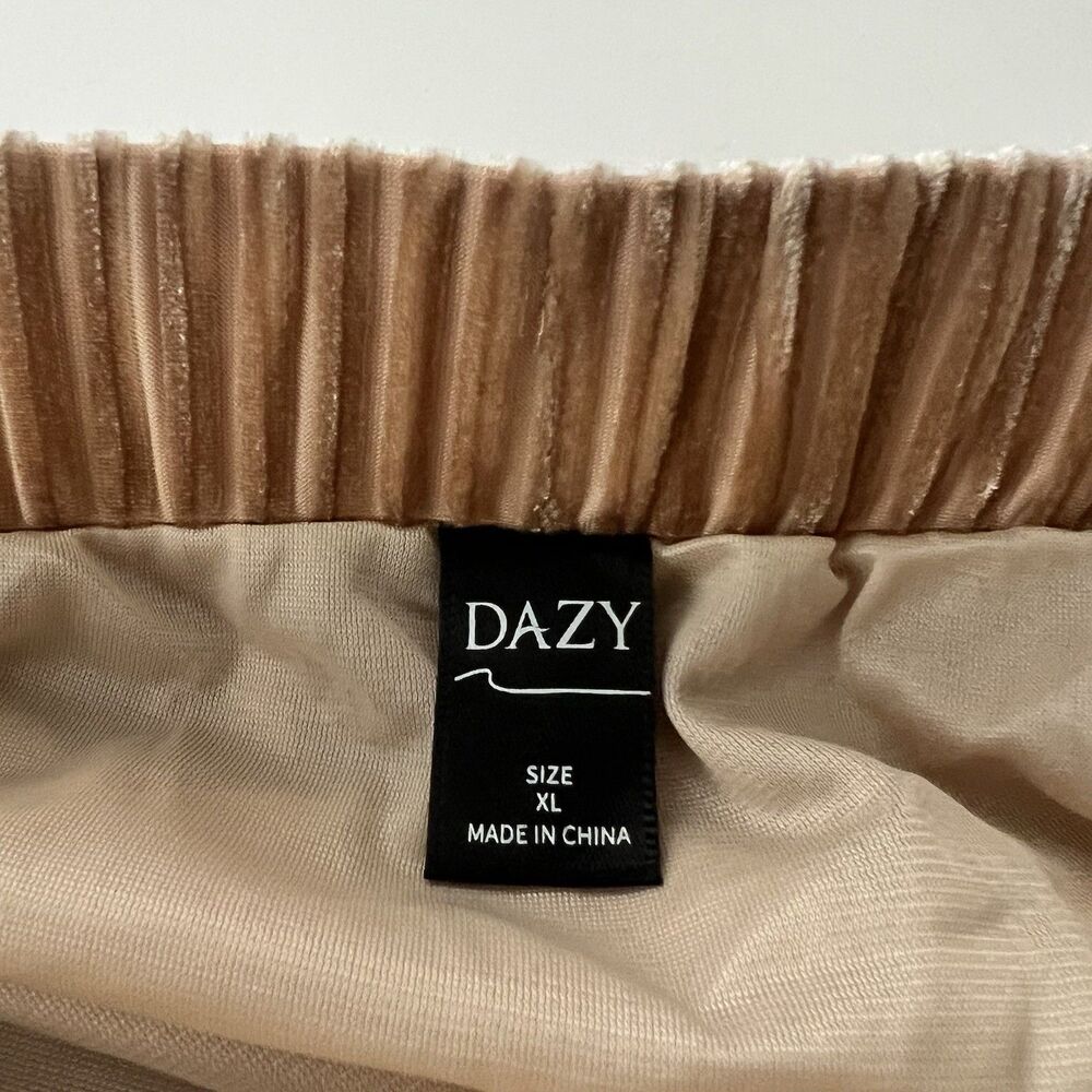 DAZY Women’s Beige Corduroy Feminine Maxi Pleated Skirt - Size XL - Picture 9 of 11